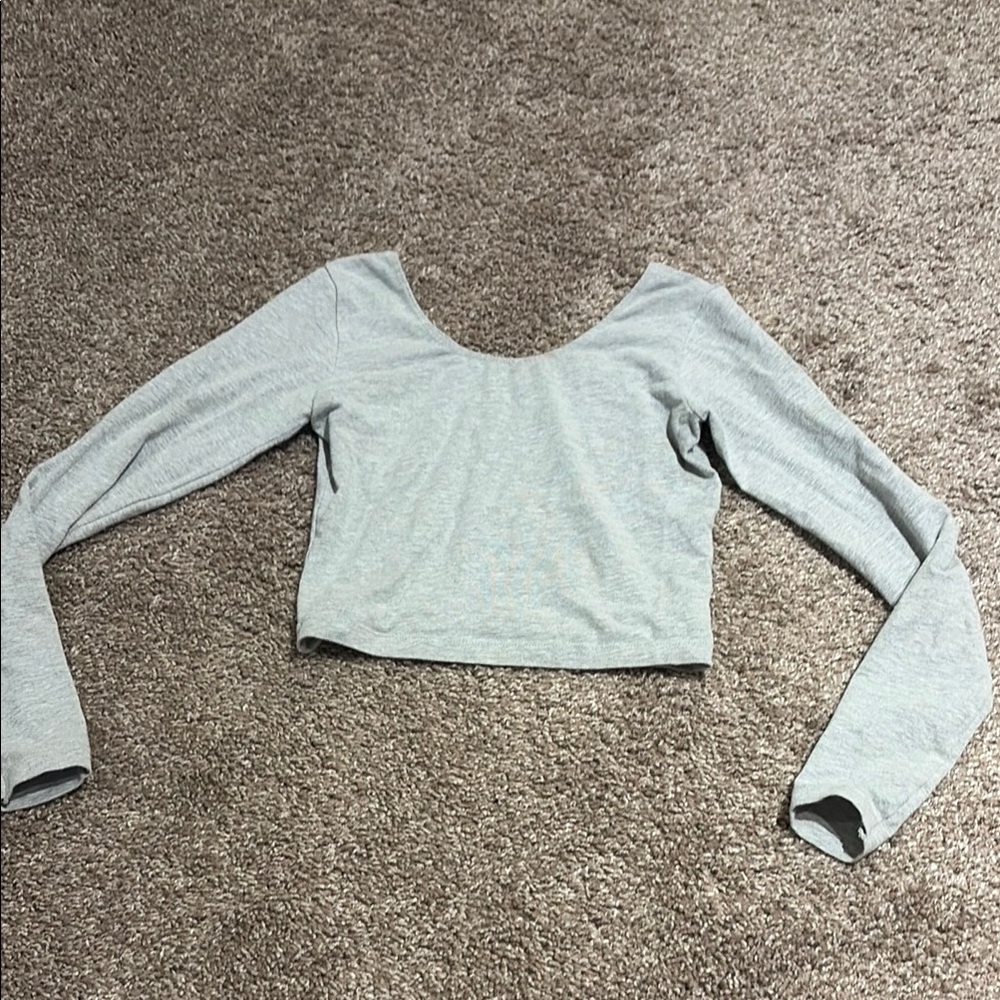 American Apparel Light Gray Crop Top